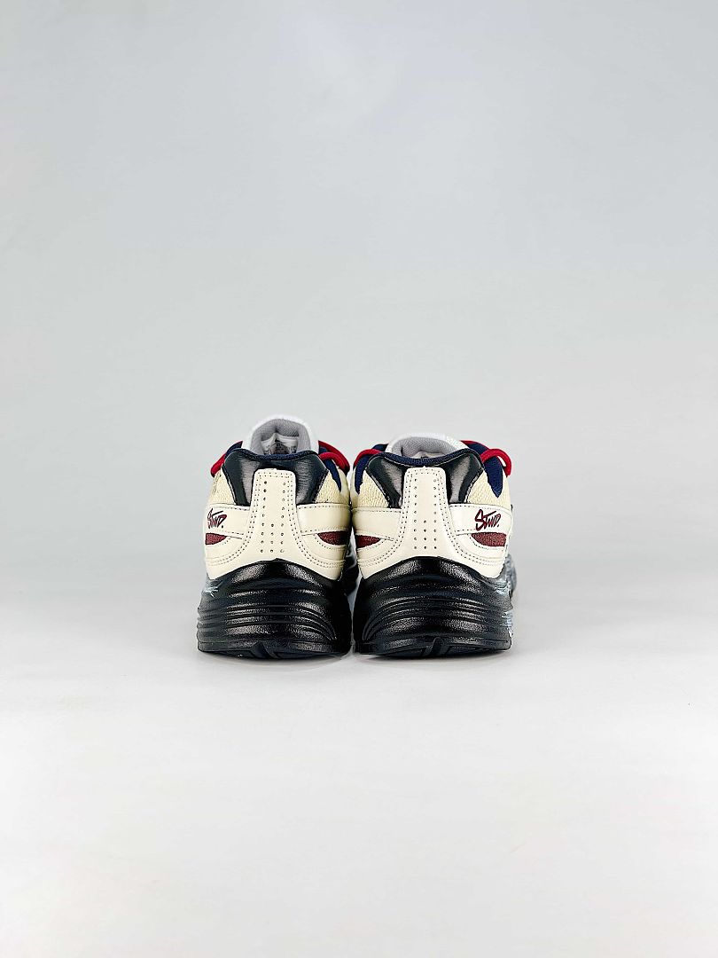 Nike Initiator HQ1183-141 Cream Burgundy Red Black Navy Detail Low Top Sneakers