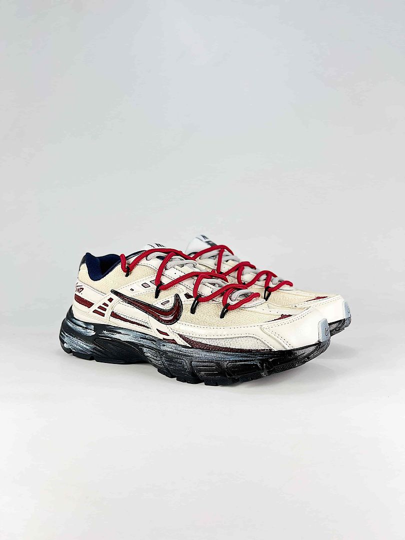 Nike Initiator HQ1183-141 Cream Burgundy Red Black Navy Detail Low Top Sneakers