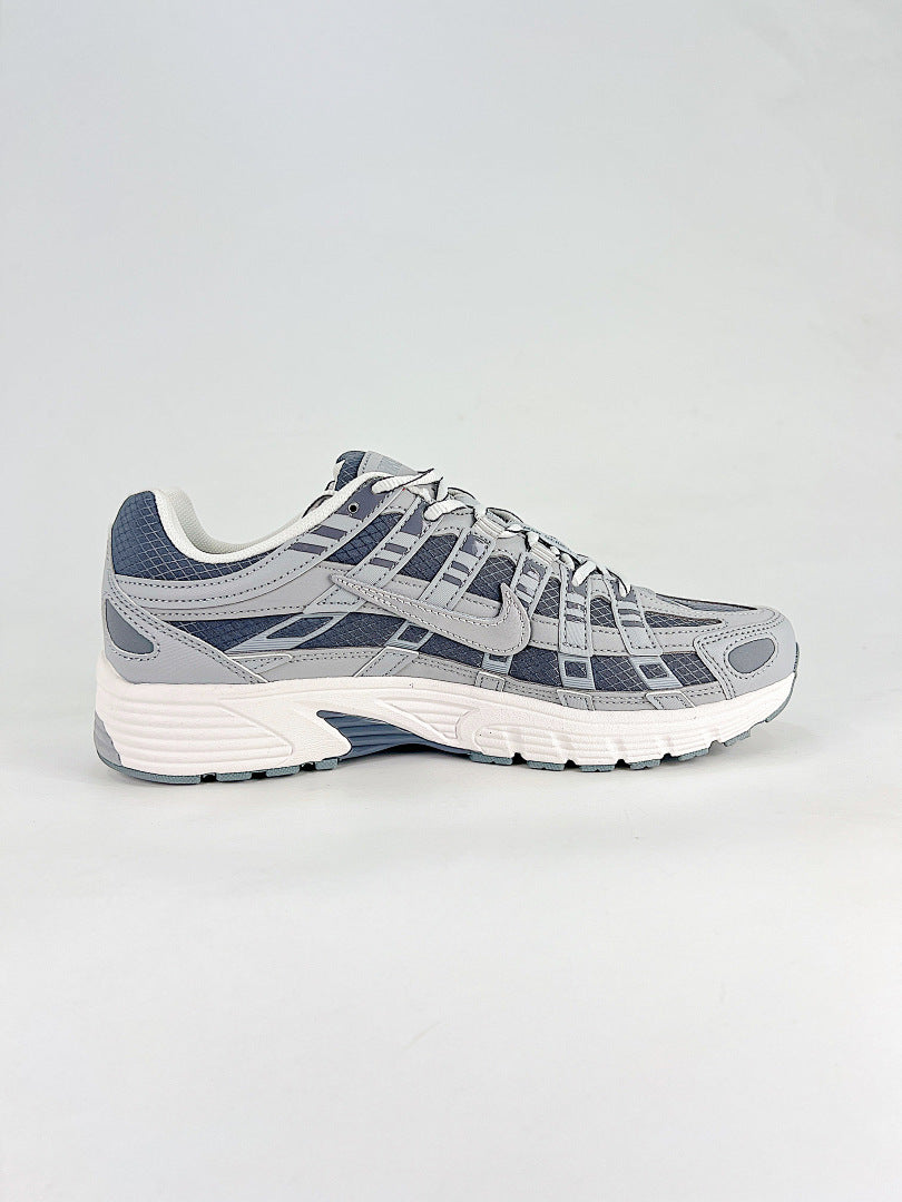 Nike P6000 White Light Grey Navy Retro Running Inspired Lifestyle Sneakers