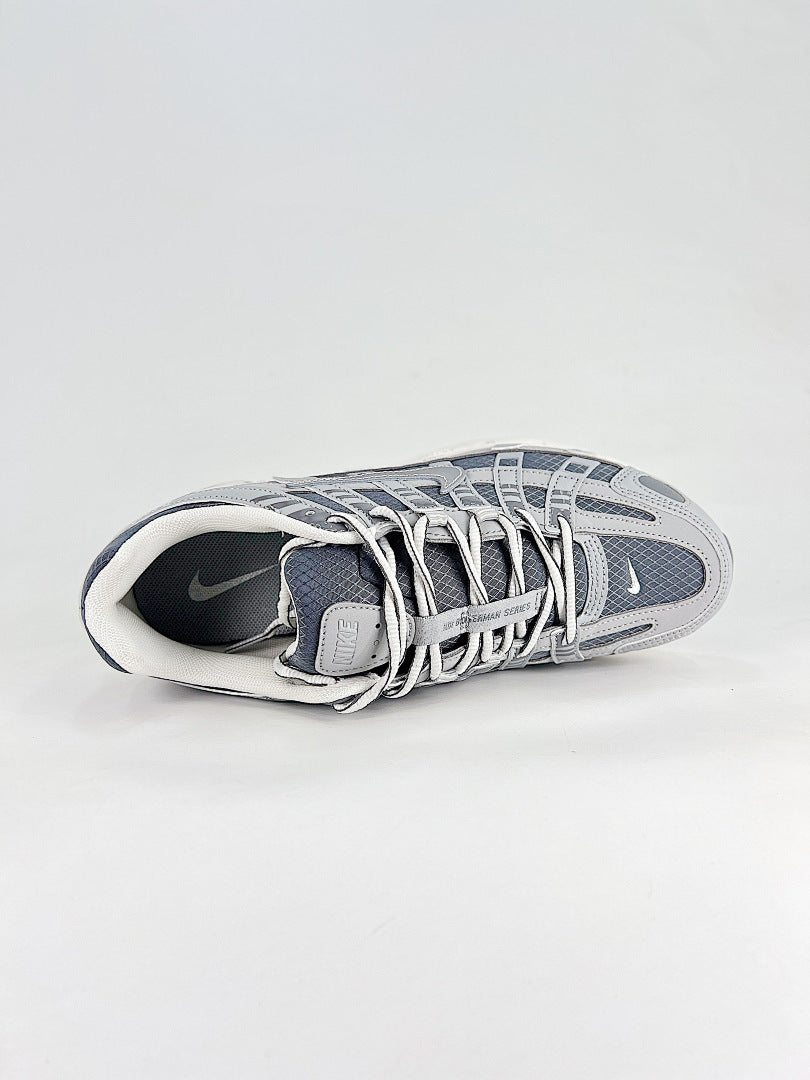 Nike P6000 White Light Grey Navy Retro Running Inspired Lifestyle Sneakers