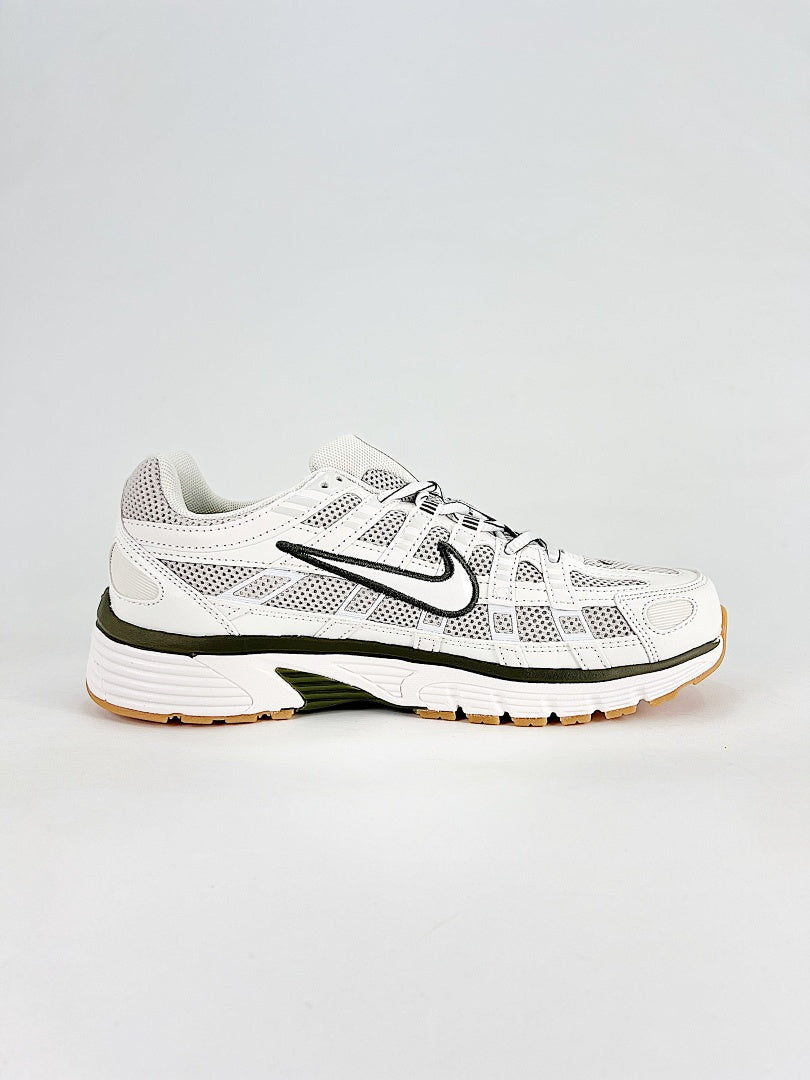 Nike P6000 BV1021016 White Black Olive Retro Running Inspired Lifestyle Sneakers