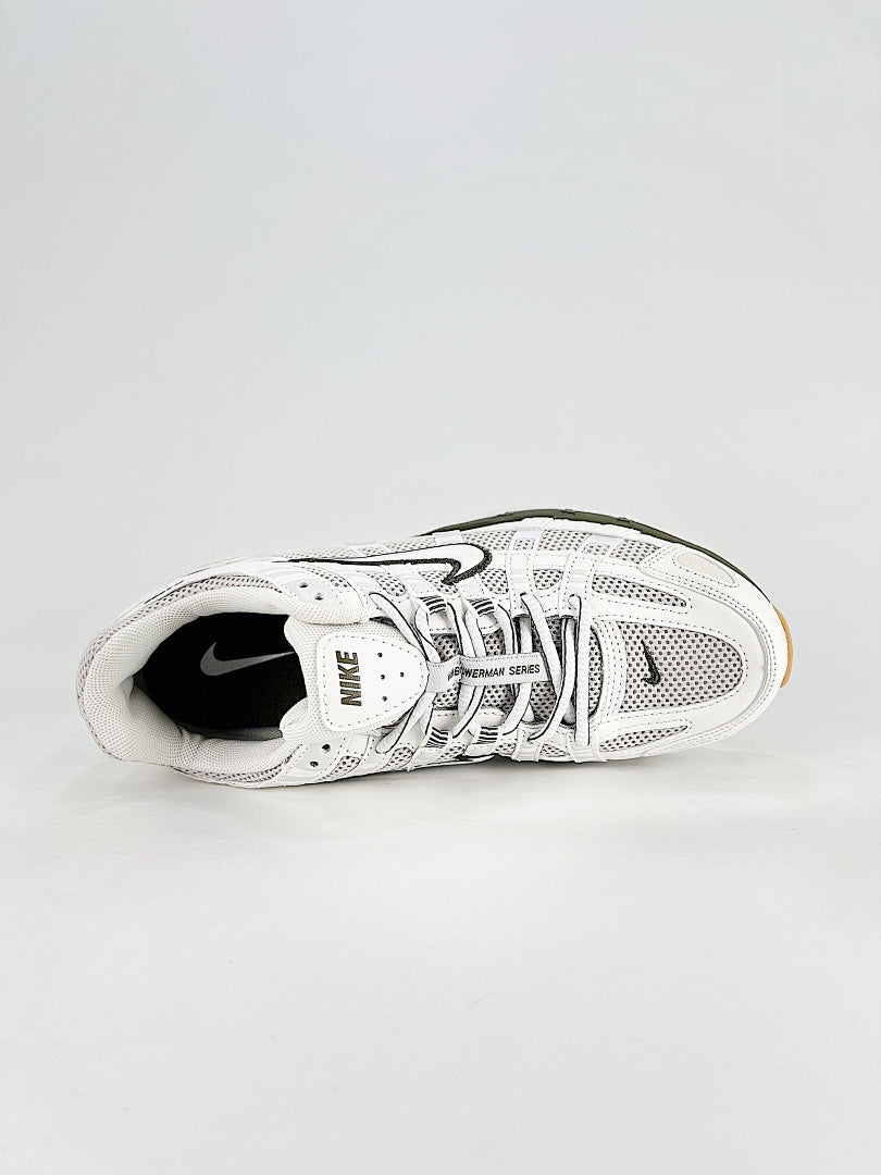 Nike P6000 BV1021016 White Black Olive Retro Running Inspired Lifestyle Sneakers