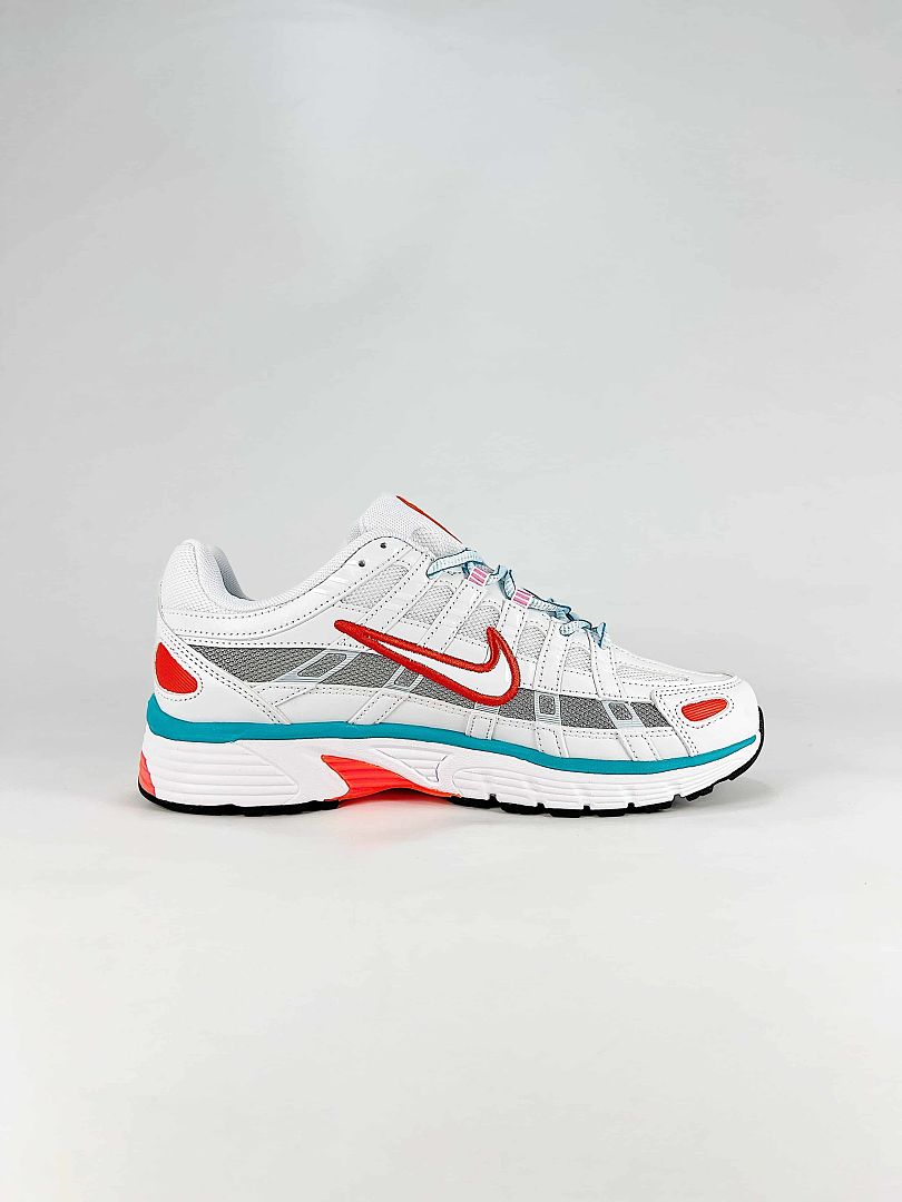 Nike P6000 BV1021105 White Red Aqua Retro Running Inspired Lifestyle Sneakers