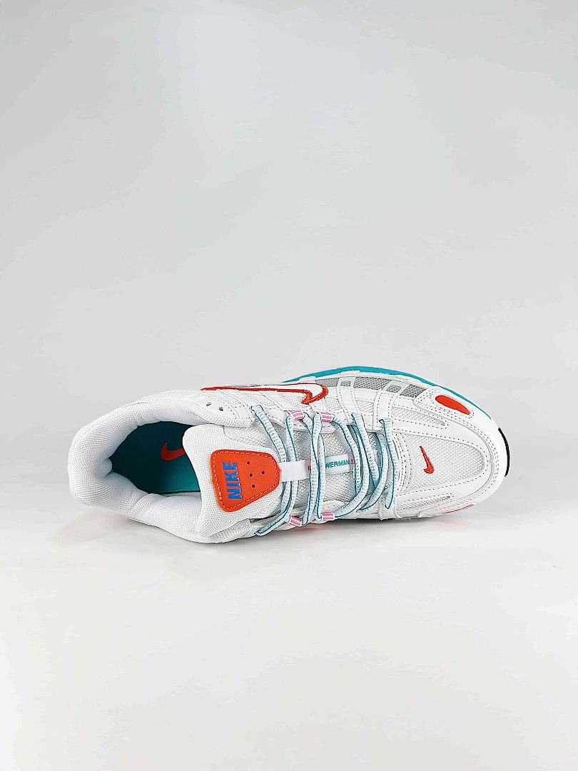 Nike P6000 BV1021105 White Red Aqua Retro Running Inspired Lifestyle Sneakers