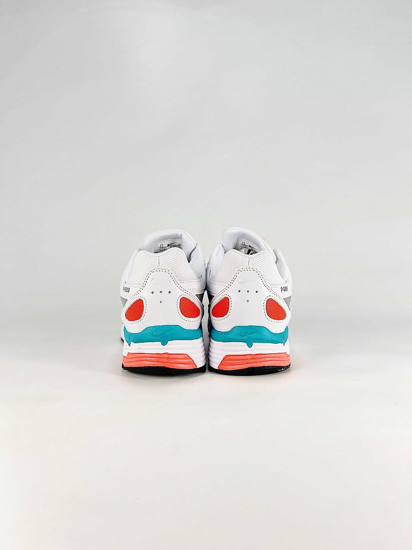 Nike P6000 BV1021105 White Red Aqua Retro Running Inspired Lifestyle Sneakers