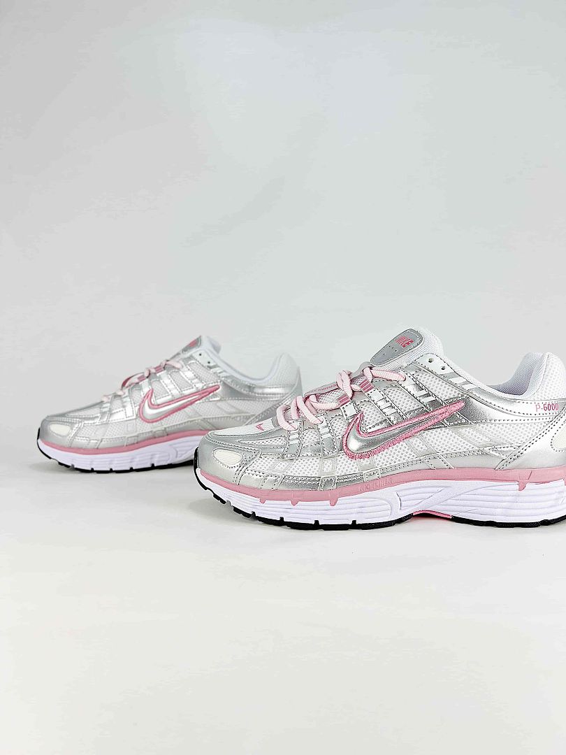 Nike P6000 BV1021108 White Pink Grey Retro Running Inspired Lifestyle Sneakers