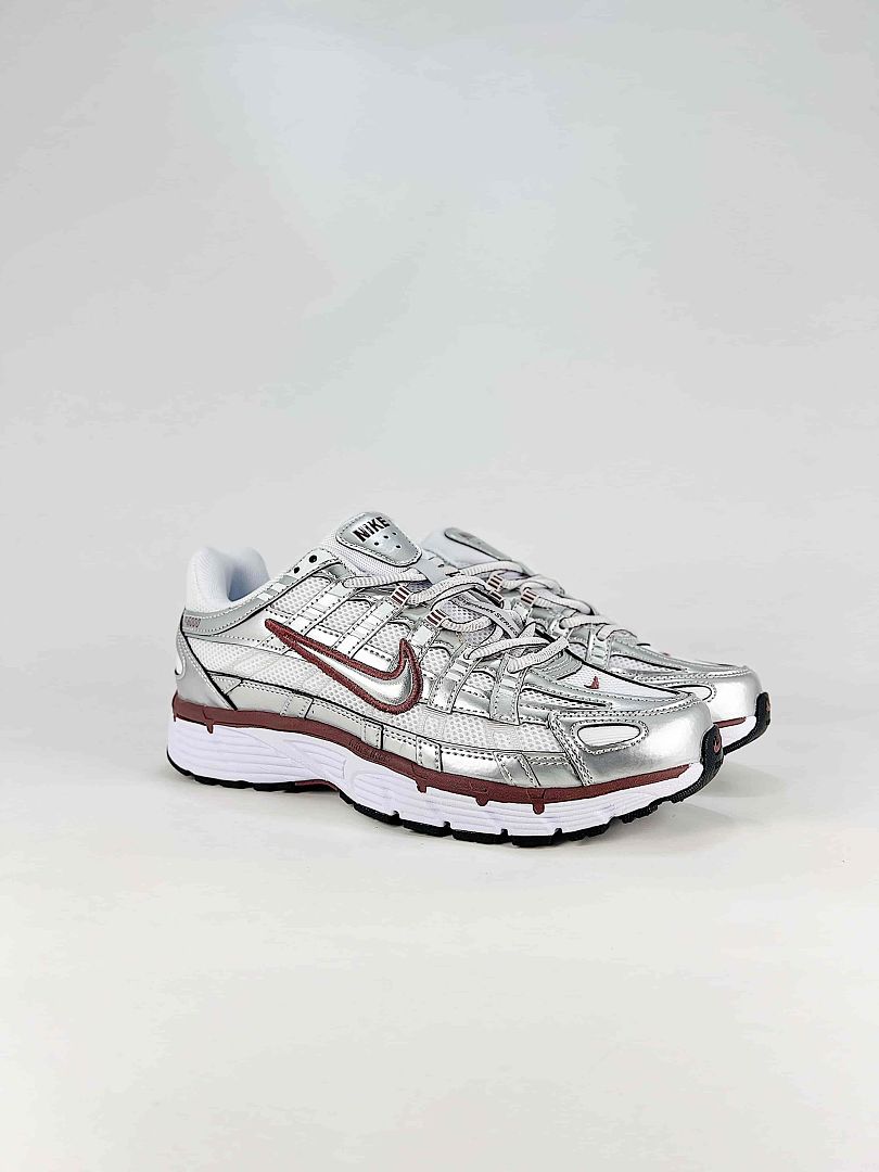 Nike P6000 BV1021110 White Grey Burgundy Retro Running Inspired Lifestyle Sneakers