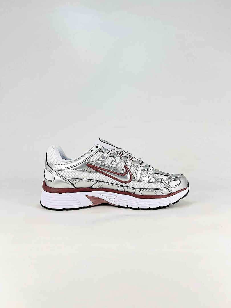 Nike P6000 BV1021110 White Grey Burgundy Retro Running Inspired Lifestyle Sneakers