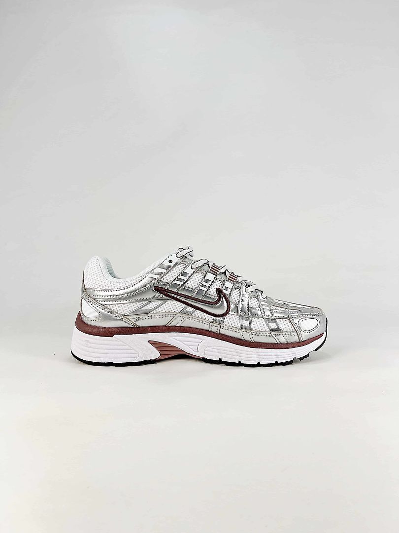 Nike P6000 BV1021110 White Grey Burgundy Retro Running Inspired Lifestyle Sneakers