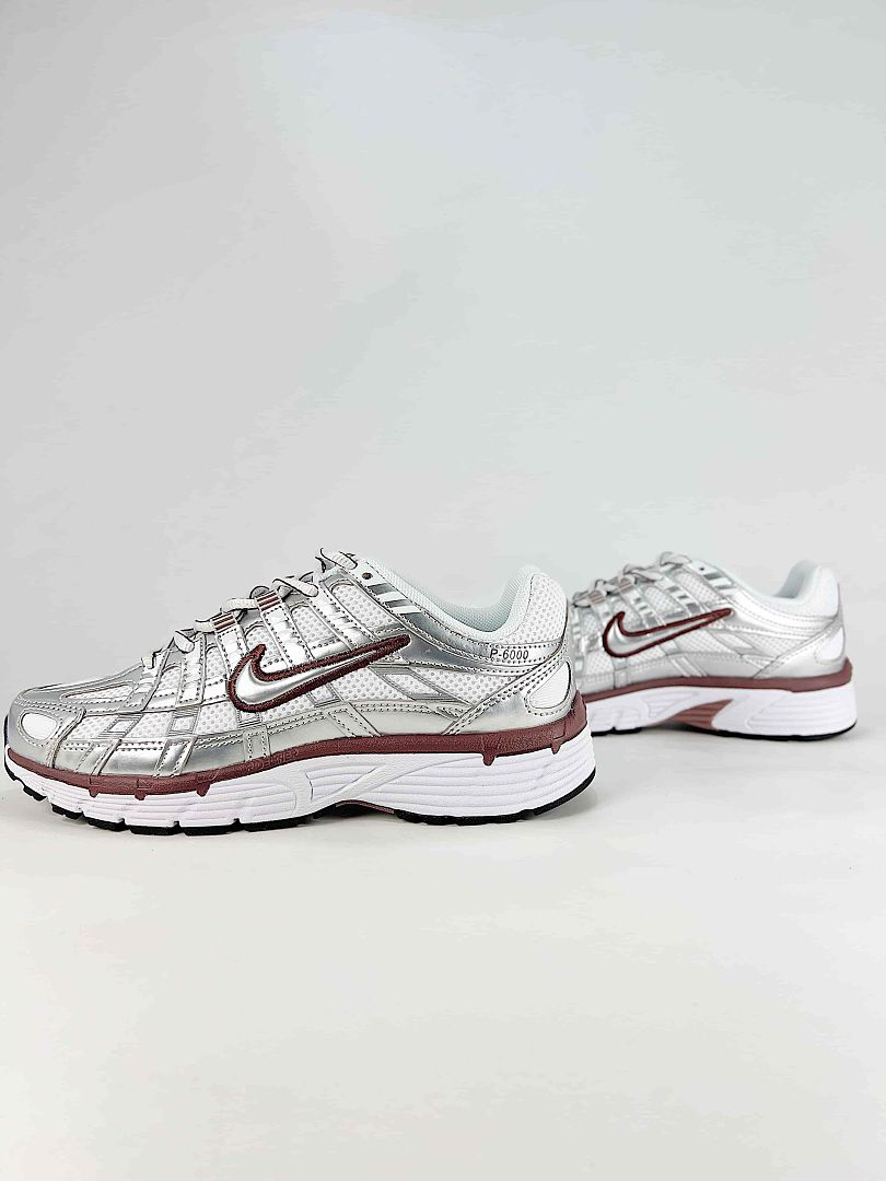 Nike P6000 BV1021110 White Grey Burgundy Retro Running Inspired Lifestyle Sneakers