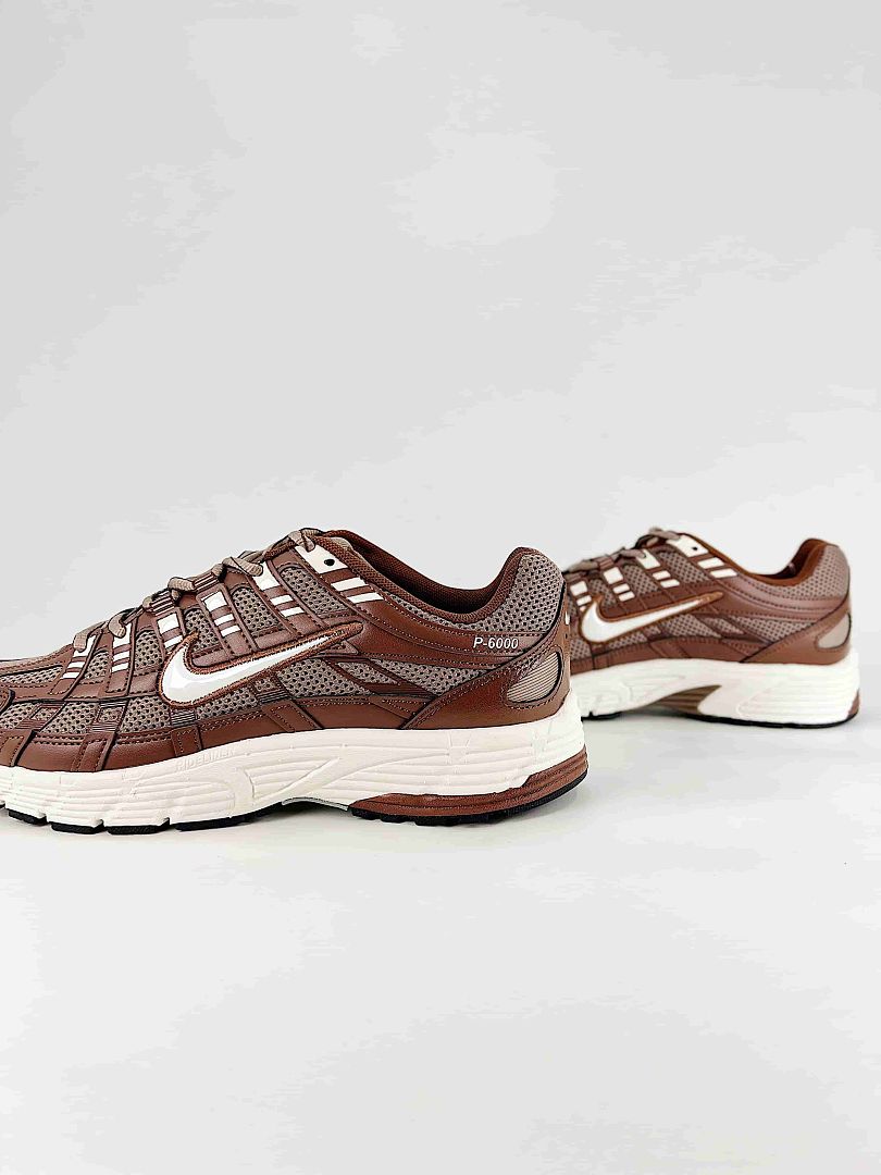 Nike P6000 BV1021200 Dark Brown White Retro Running Inspired Lifestyle Sneakers