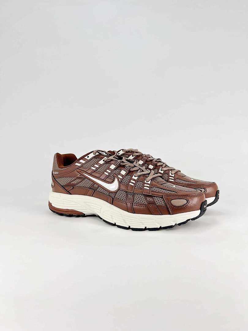 Nike P6000 BV1021200 Dark Brown White Retro Running Inspired Lifestyle Sneakers