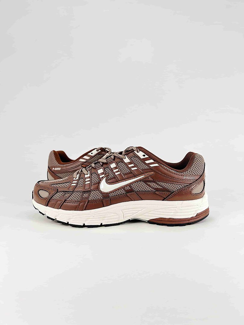 Nike P6000 BV1021200 Dark Brown White Retro Running Inspired Lifestyle Sneakers