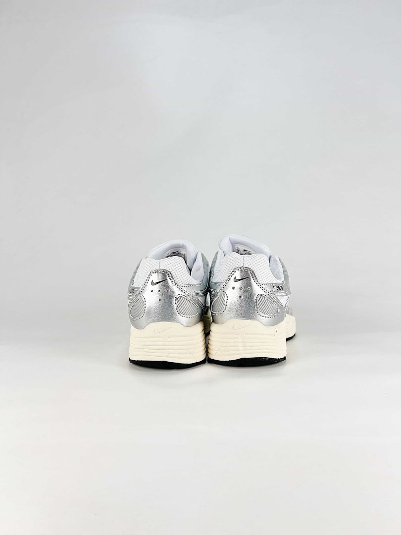 Nike P6000 CD6404105 White Black Metallic Silver Retro Running Inspired Lifestyle Sneakers