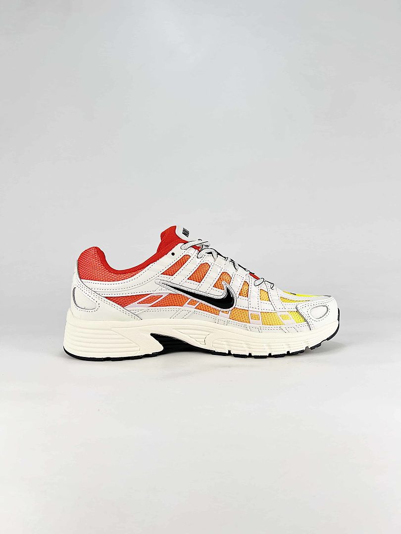 Nike P6000 CD6404108 White Black Orange Volt Retro Running Inspired Lifestyle Sneakers