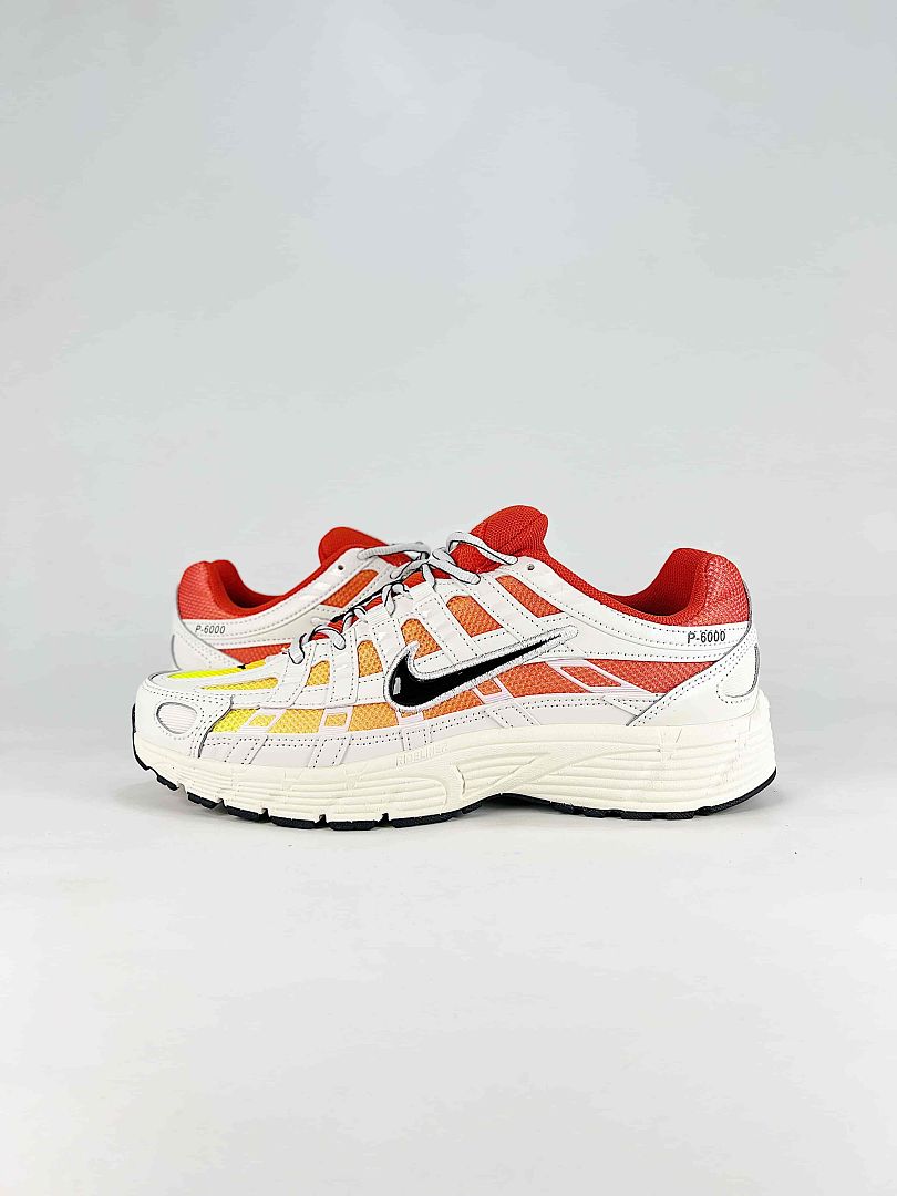 Nike P6000 CD6404108 White Black Orange Volt Retro Running Inspired Lifestyle Sneakers