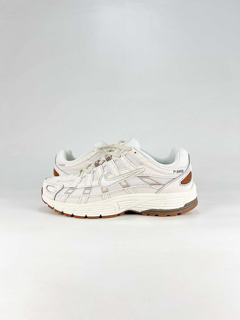 Nike P6000 CD6404606 Sail Light Orewood Brown Team Orange Retro Running Inspired Lifestyle Sneakers