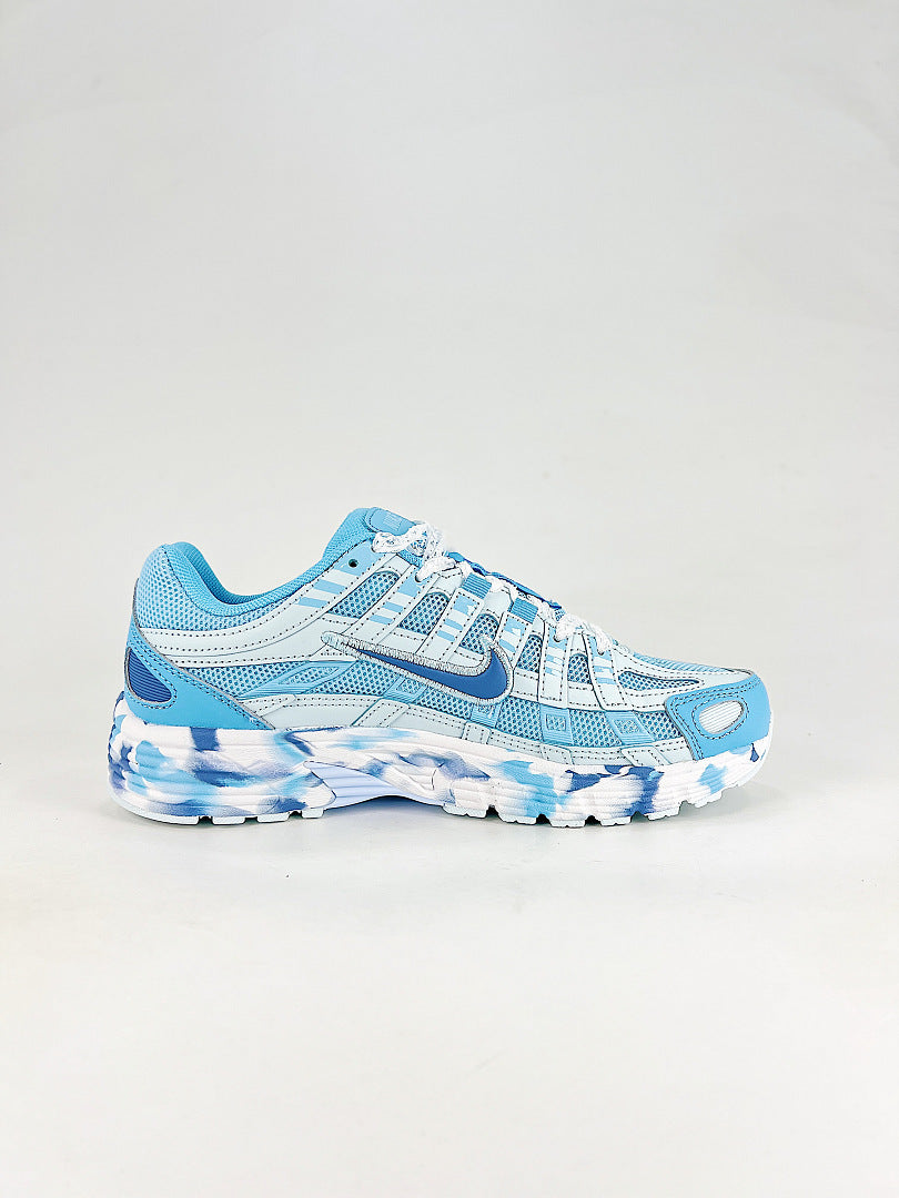 Nike P6000 CD6404608 White Blue Retro Running Inspired Lifestyle Sneakers
