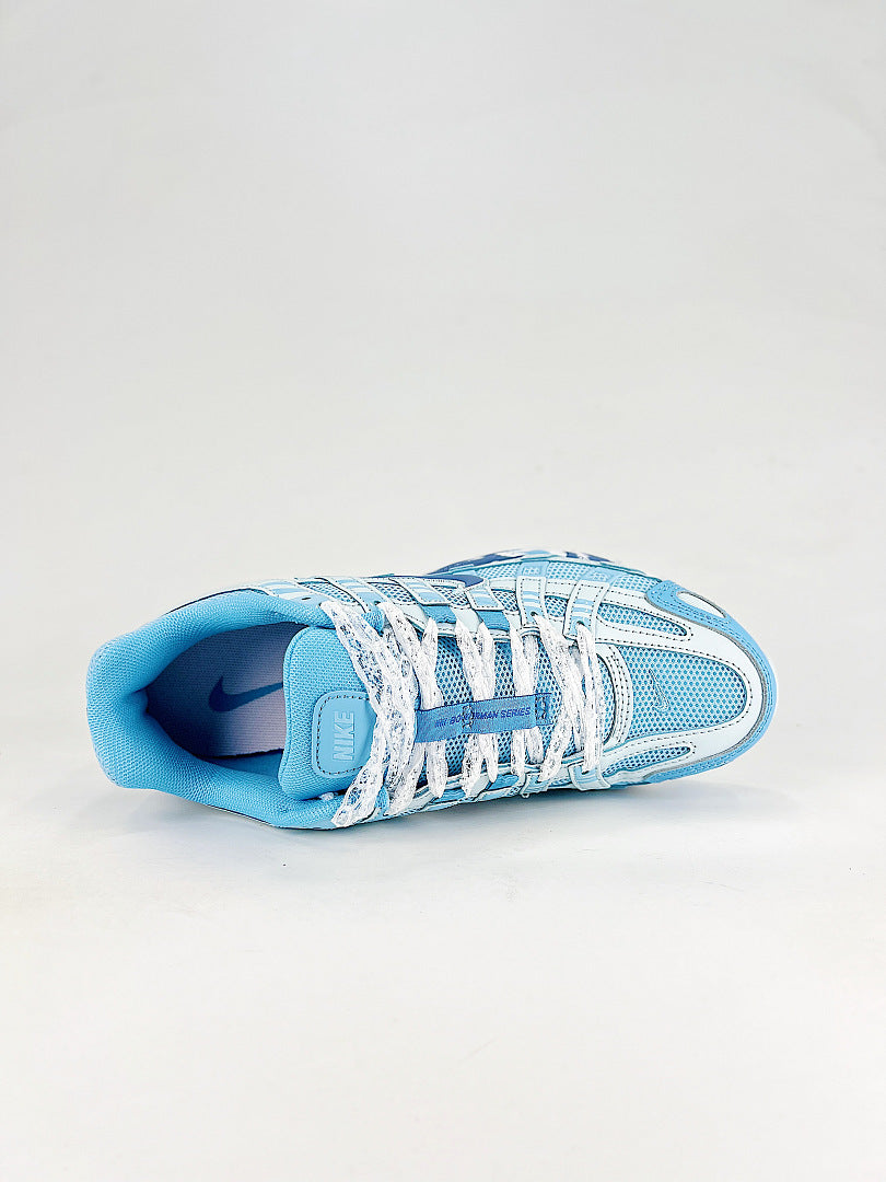 Nike P6000 CD6404608 White Blue Retro Running Inspired Lifestyle Sneakers