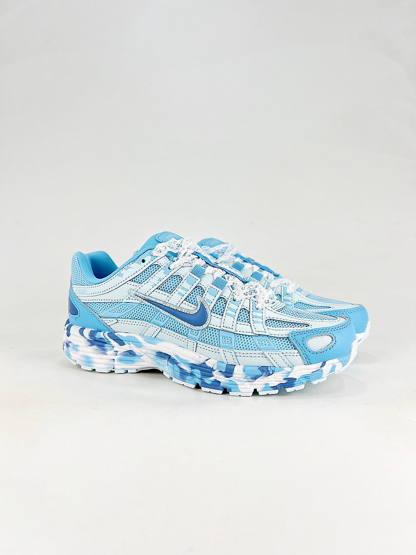 Nike P6000 CD6404608 White Blue Retro Running Inspired Lifestyle Sneakers