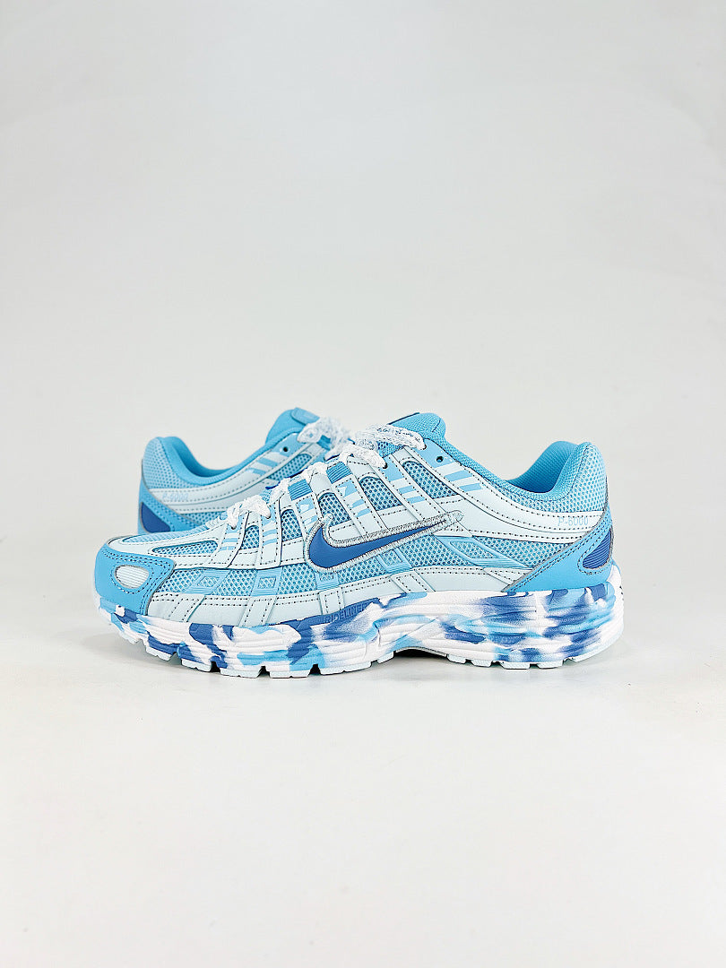 Nike P6000 CD6404608 White Blue Retro Running Inspired Lifestyle Sneakers