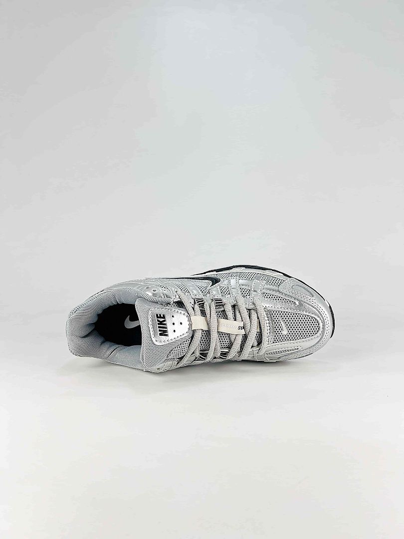 Nike P6000 FD9876101 White Black Metallic Silver Retro Running Inspired Lifestyle Sneakers