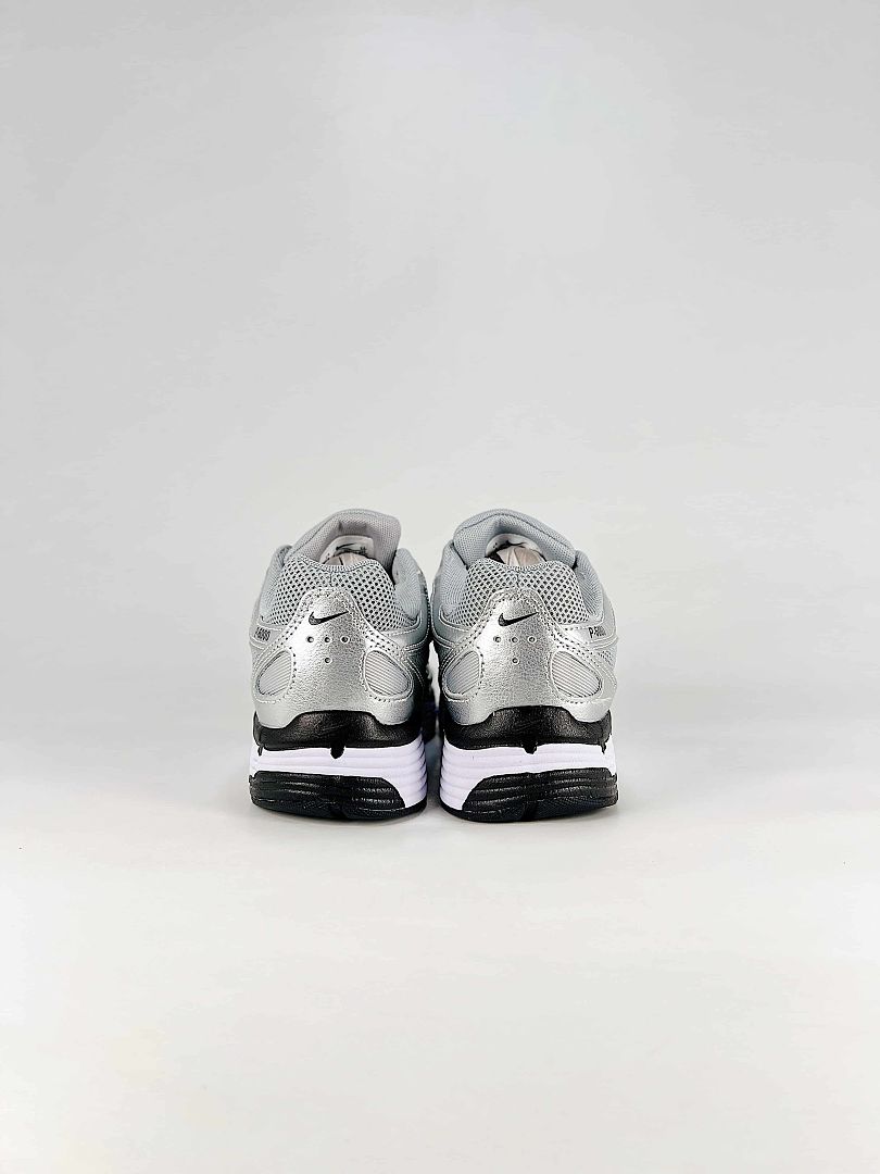 Nike P6000 FD9876101 White Black Metallic Silver Retro Running Inspired Lifestyle Sneakers