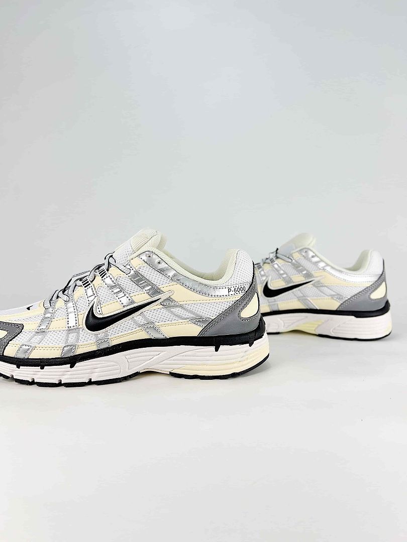 Nike P6000 FV6603100 Sail White Black Grey Retro Running Inspired Lifestyle Sneakers