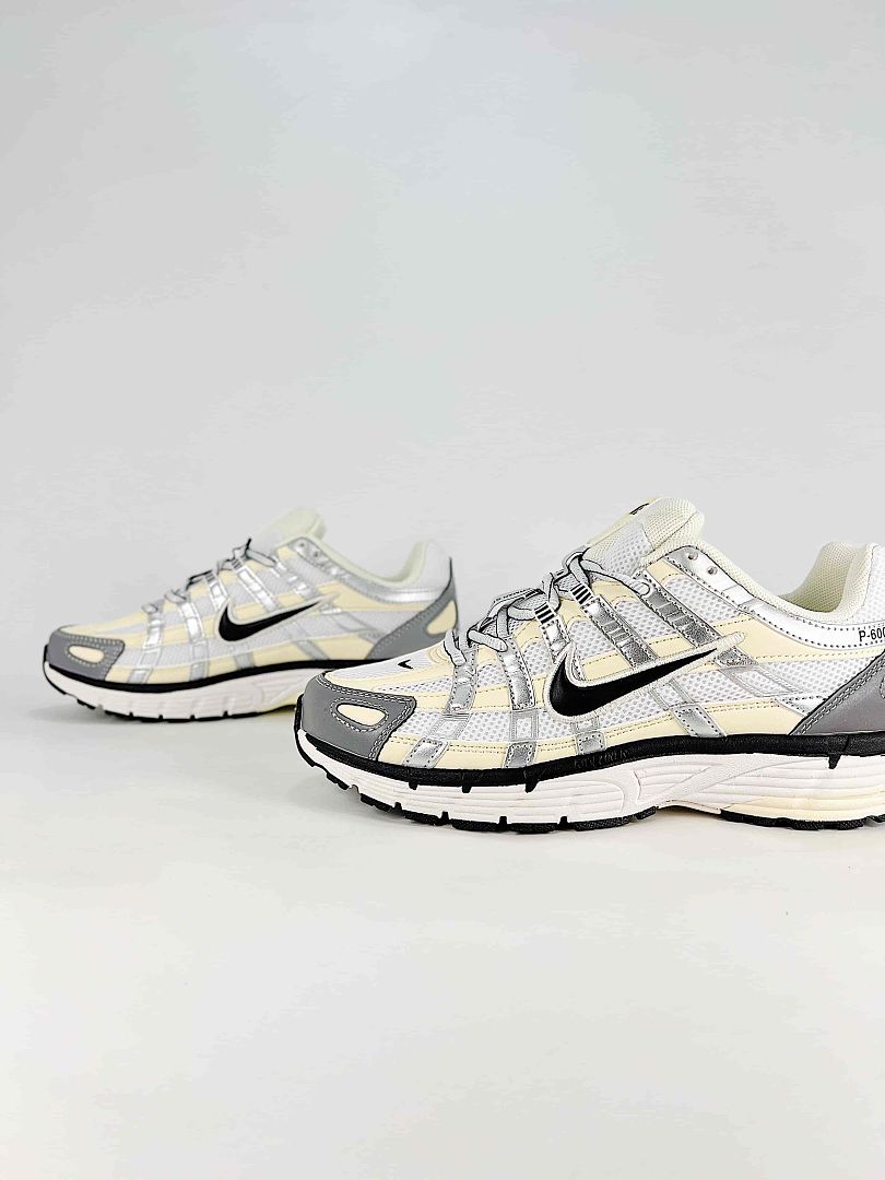 Nike P6000 FV6603100 Sail White Black Grey Retro Running Inspired Lifestyle Sneakers