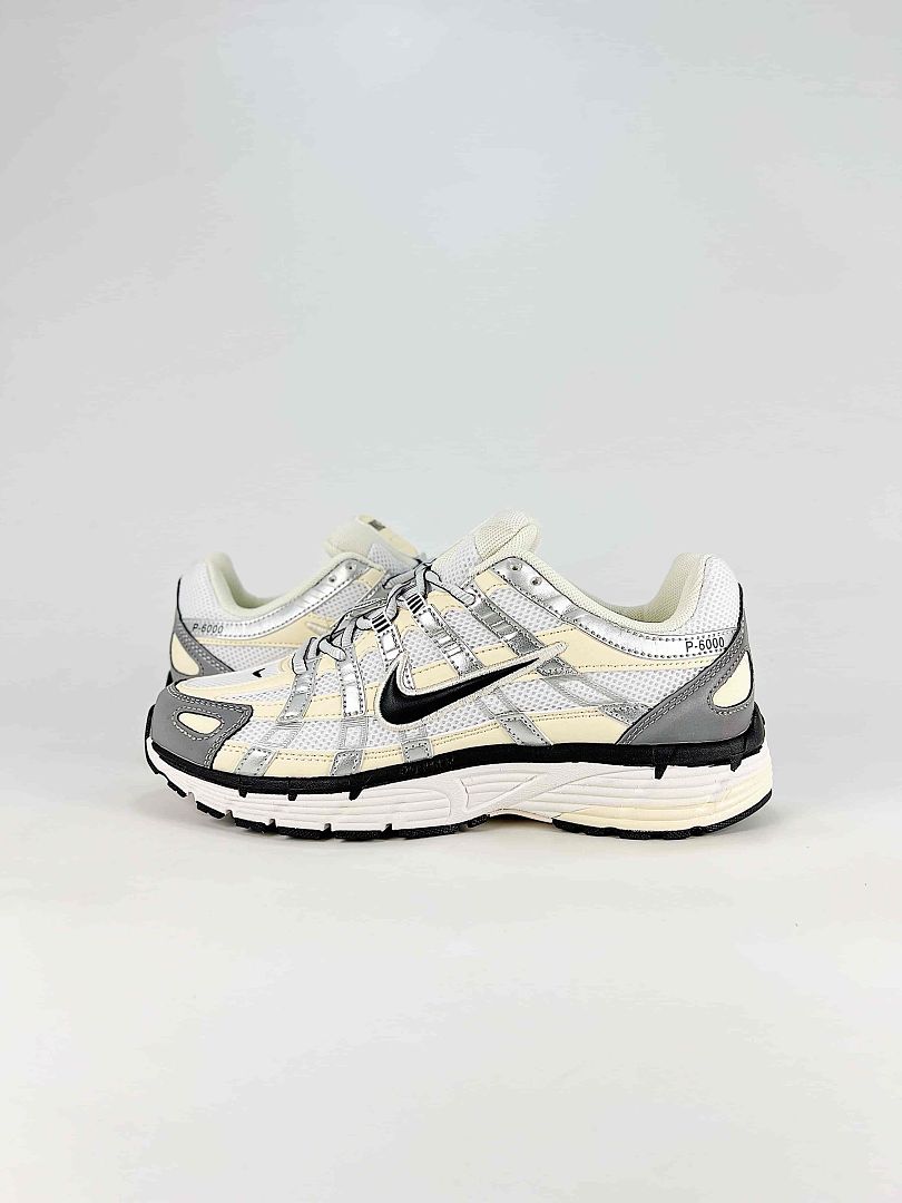 Nike P6000 FV6603100 Sail White Black Grey Retro Running Inspired Lifestyle Sneakers