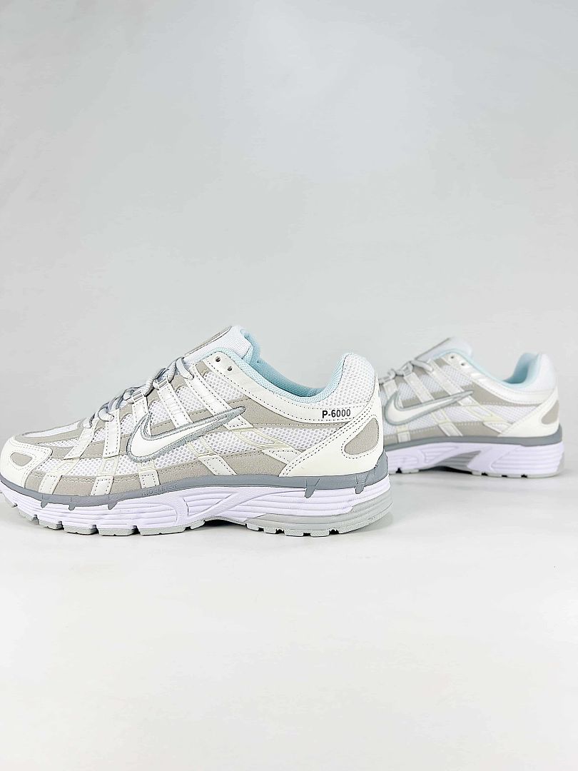 Nike P6000 FV6603101 White Grey Retro Running Inspired Lifestyle Sneakers