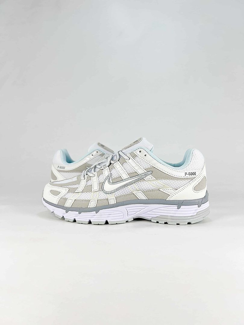 Nike P6000 FV6603101 White Grey Retro Running Inspired Lifestyle Sneakers