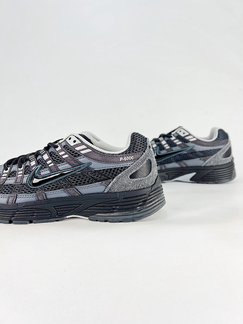 Nike P6000 HF0015002 Black Anthracite Metallic Silver Retro Running Inspired Lifestyle Sneakers
