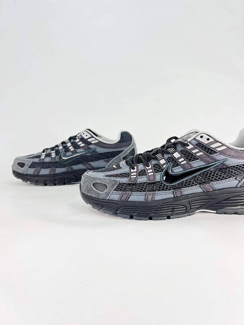 Nike P6000 HF0015002 Black Anthracite Metallic Silver Retro Running Inspired Lifestyle Sneakers