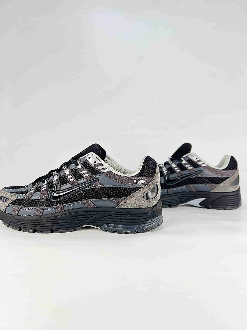 Nike P6000 HF0015002 Black Anthracite Metallic Silver Retro Running Inspired Lifestyle Sneakers