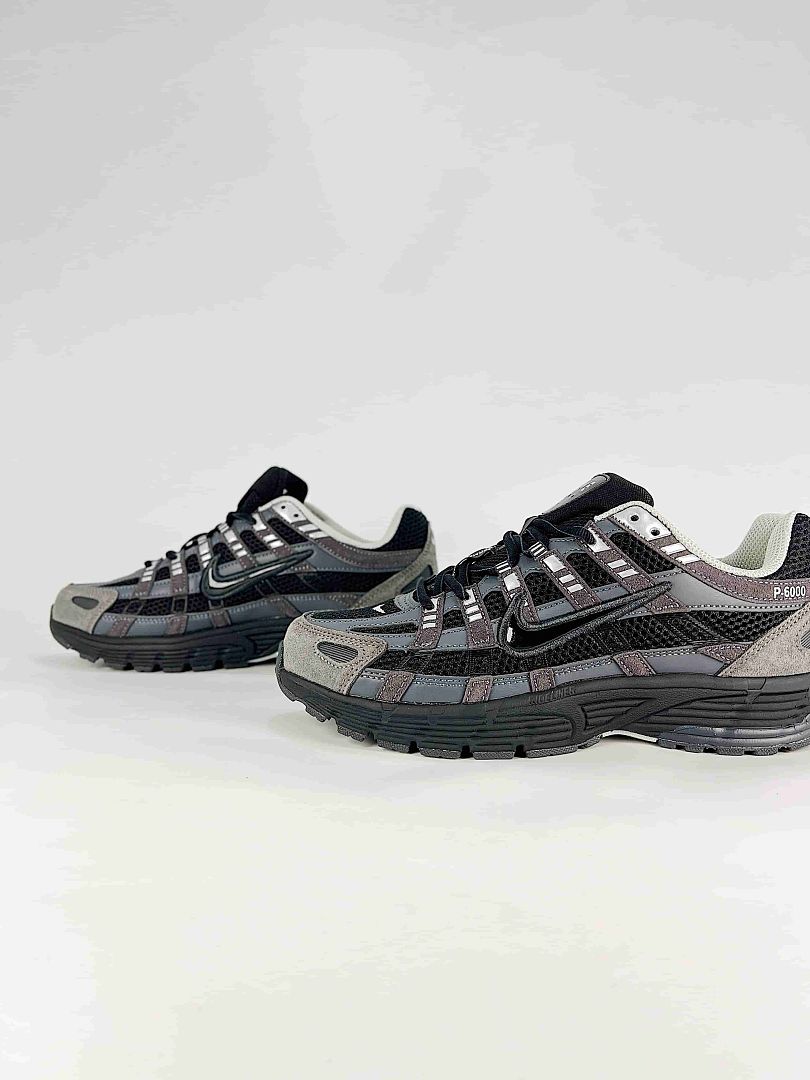 Nike P6000 HF0015002 Black Anthracite Metallic Silver Retro Running Inspired Lifestyle Sneakers