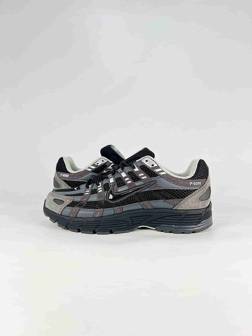 Nike P6000 HF0015002 Black Anthracite Metallic Silver Retro Running Inspired Lifestyle Sneakers