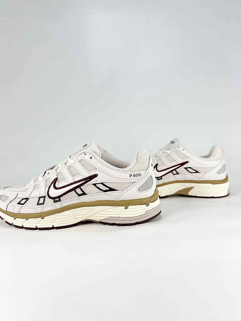 Nike P6000 HF0728201 White Black Brown Retro Running Inspired Lifestyle Sneakers