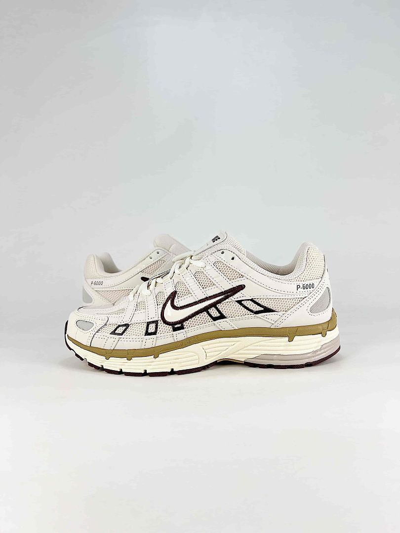 Nike P6000 HF0728201 White Black Brown Retro Running Inspired Lifestyle Sneakers