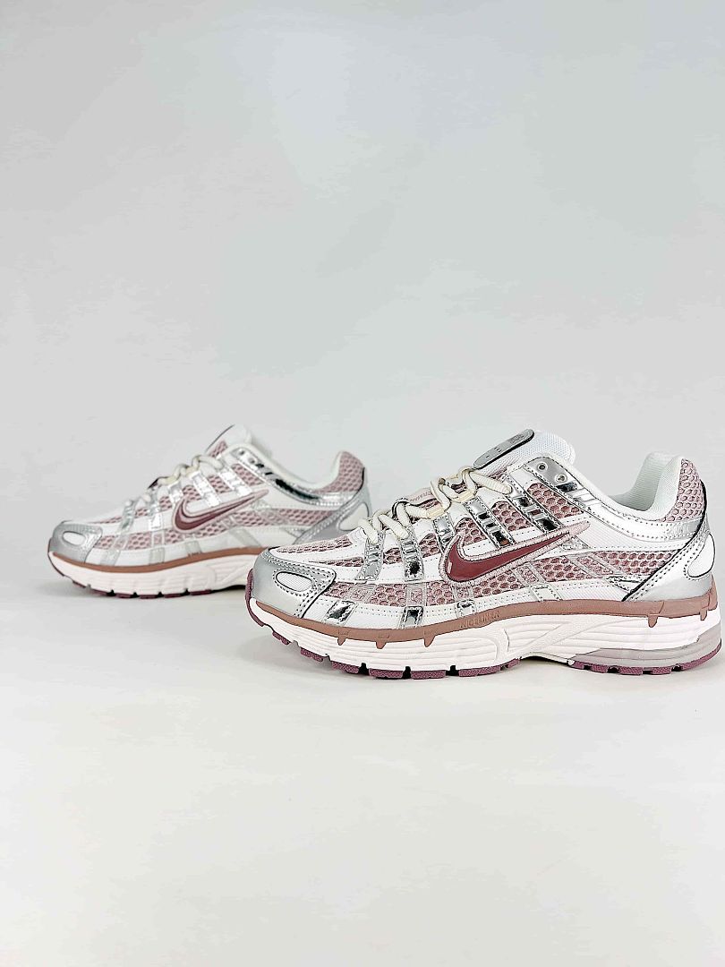Nike P6000 IB4019019 White Pink Beige Retro Running Inspired Lifestyle Sneakers