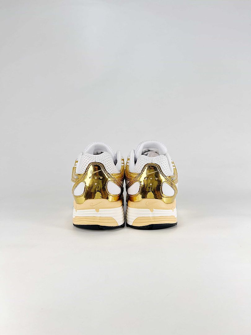Nike P6000 IF1787100 White Gold Black Retro Running Inspired Lifestyle Sneakers