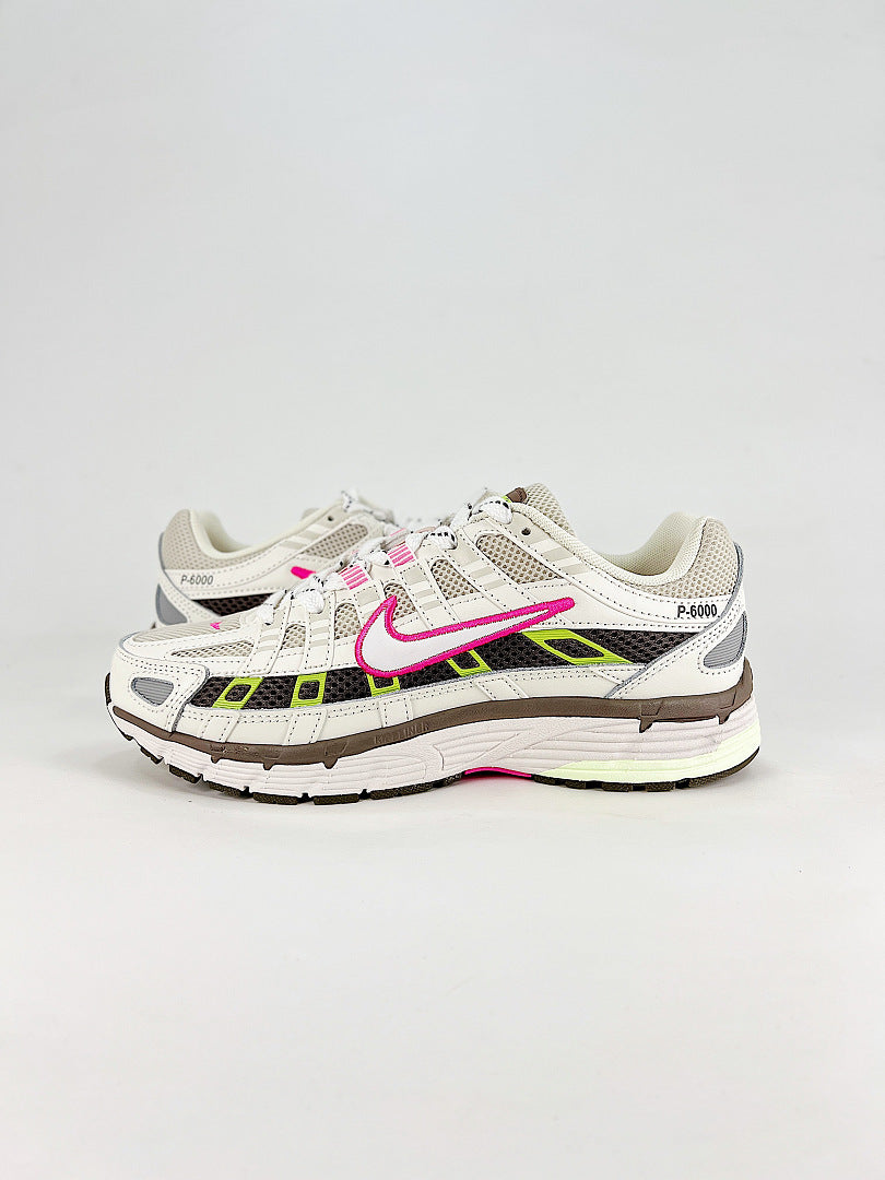 Nike P6000 IH0572030 White Pink Volt Black Retro Running Inspired Lifestyle Sneakers