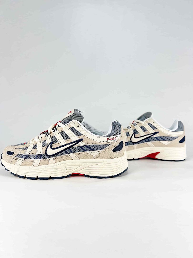 Nike P6000 IH4382200 Sail White Navy Red Retro Running Inspired Lifestyle Sneakers