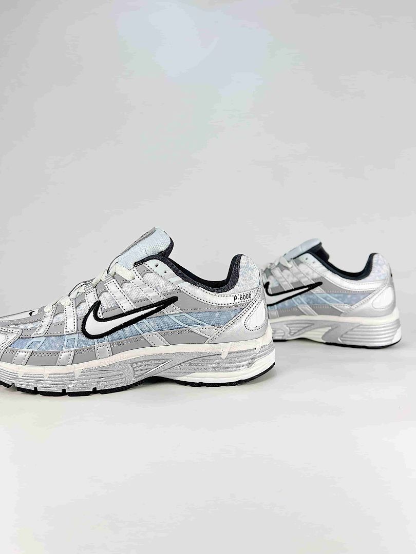 Nike P6000 IH4465095 White Black Light Blue Retro Running Inspired Lifestyle Sneakers