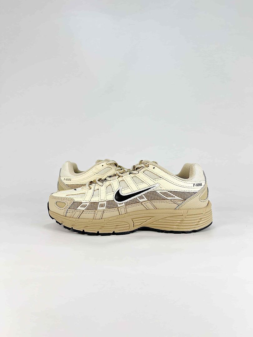 Nike P6000 IH8042100 Sail Beige Black Retro Running Inspired Lifestyle Sneakers