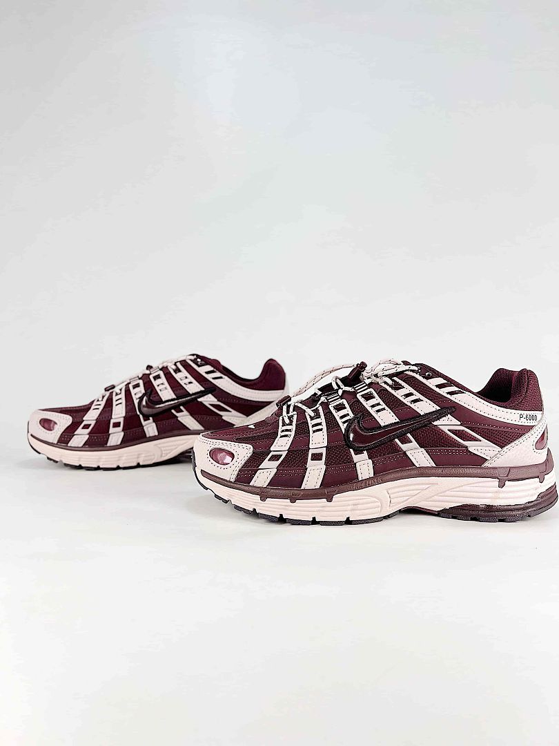 Nike P6000 IM5237600 Burgundy Cream White Retro Running Inspired Lifestyle Sneakers