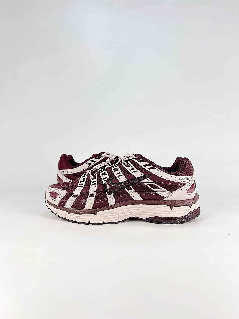 Nike P6000 IM5237600 Burgundy Cream White Retro Running Inspired Lifestyle Sneakers