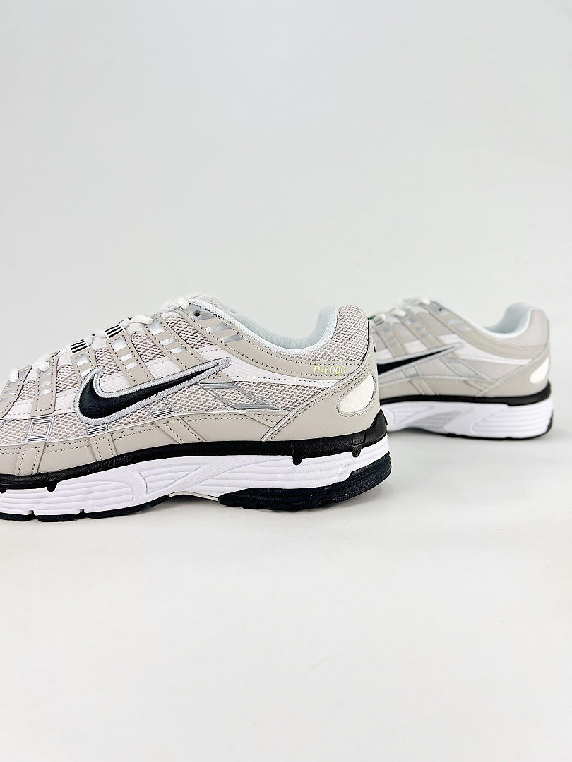 Nike P6000 IQ7600012 White Grey Black Retro Running Inspired Lifestyle Sneakers