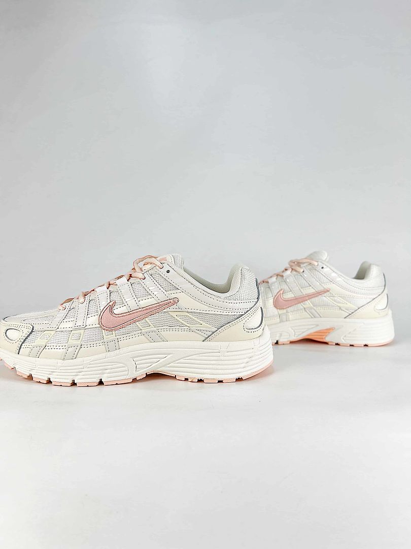Nike P6000 IR1215101 Cream White Pink Retro Running Inspired Lifestyle Sneakers