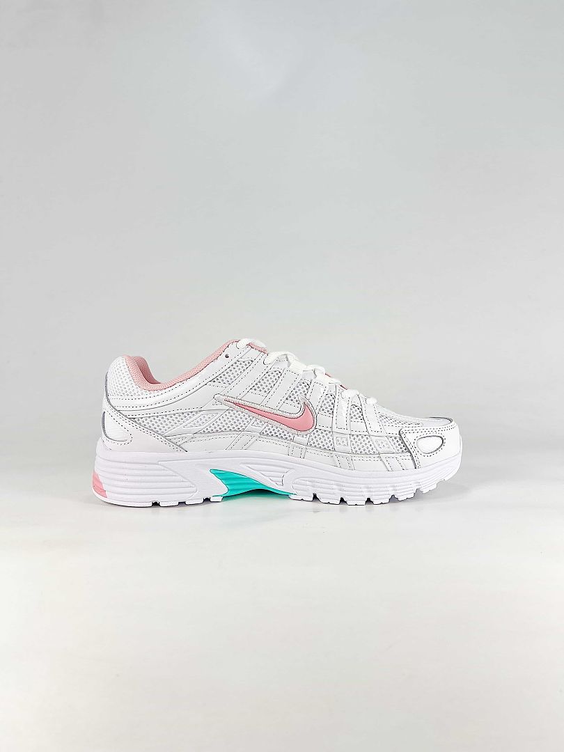 Nike P-6000 IR1215-104 White Pink Aqua Retro Running Sneakers